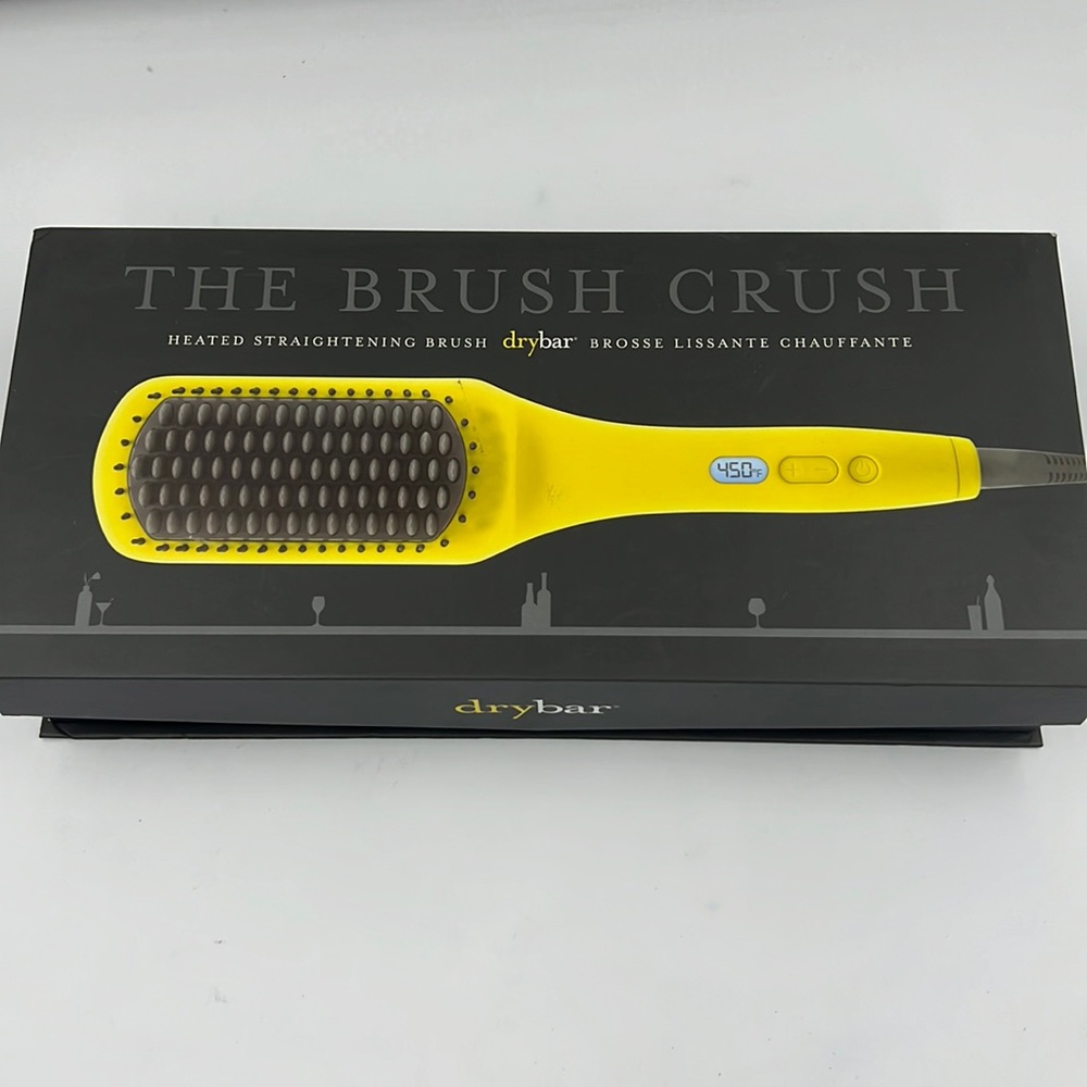Drybar Brush Crush Heated Hair Straightening Brush Open Box Gently used